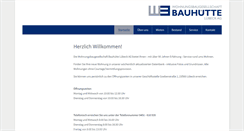 Desktop Screenshot of bauhuette-luebeck.de