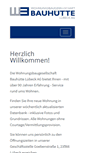Mobile Screenshot of bauhuette-luebeck.de